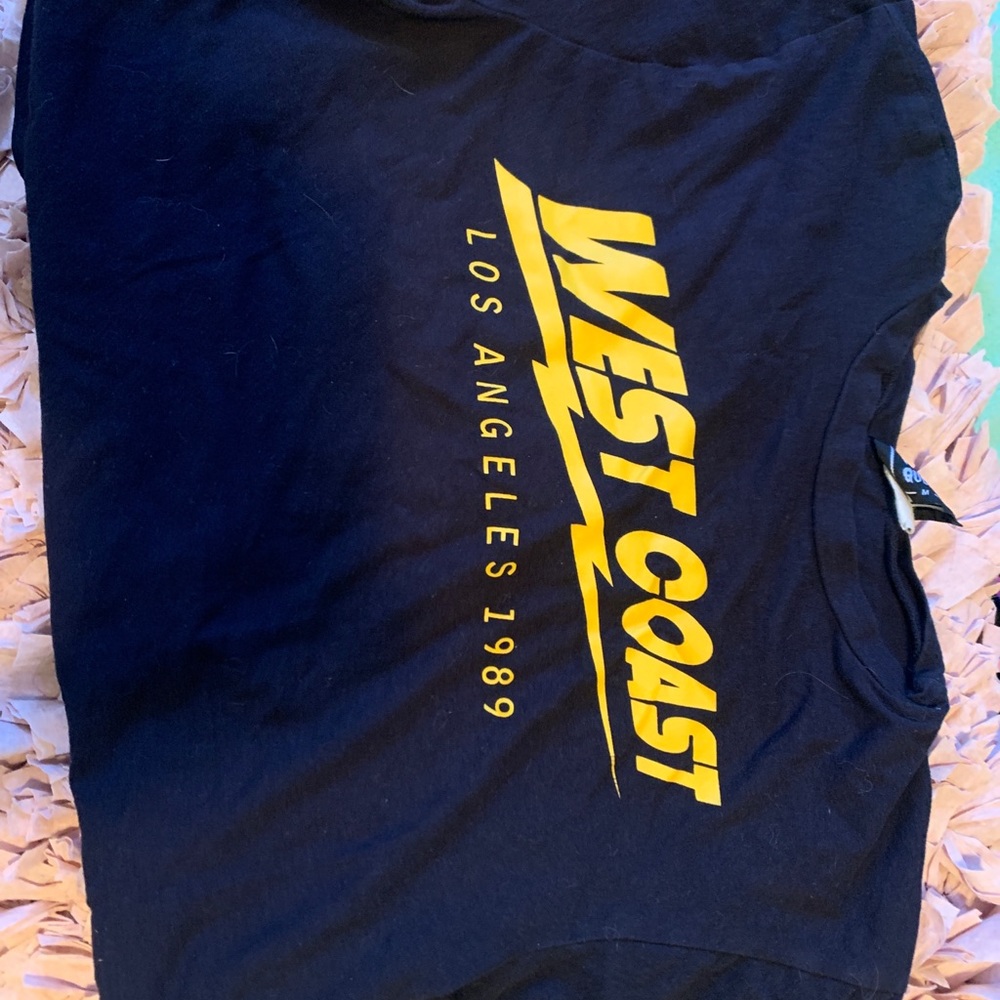 west coast shirt short sleeve crop top